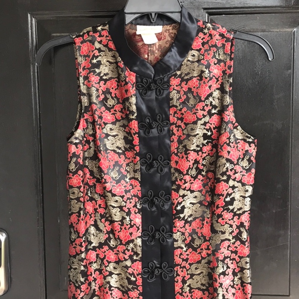 Asian Style Split Tail Duster By Cache. Size M - image 2